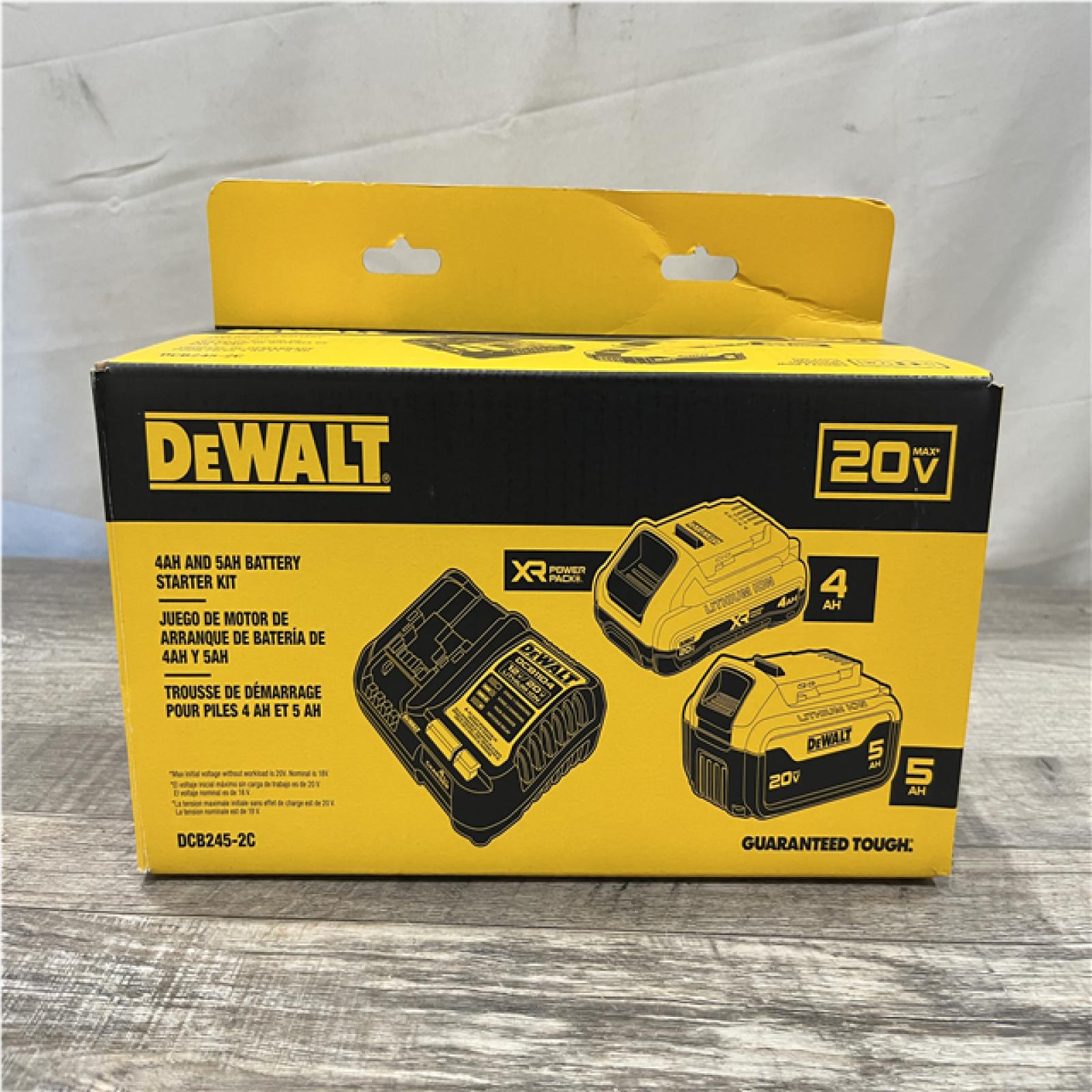NEW - DEWALT 20V MAX Lithium-Ion Starter Kit with 4.0 Ah and 5.0 Ah Batteries and Charger