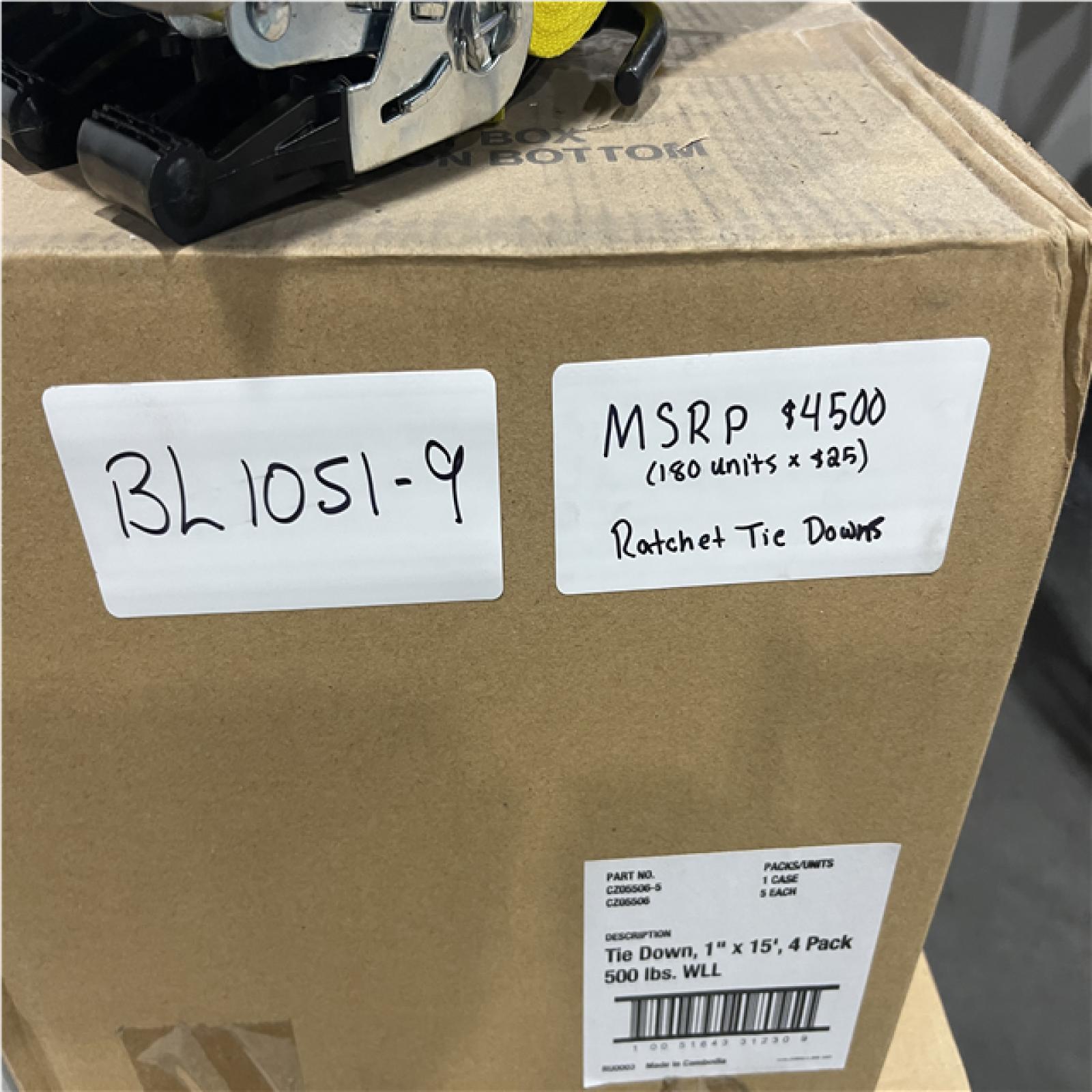 Atlanta Location New  Rachet Tie-Down 180 Units (ONe Pallet)  BL1051-9