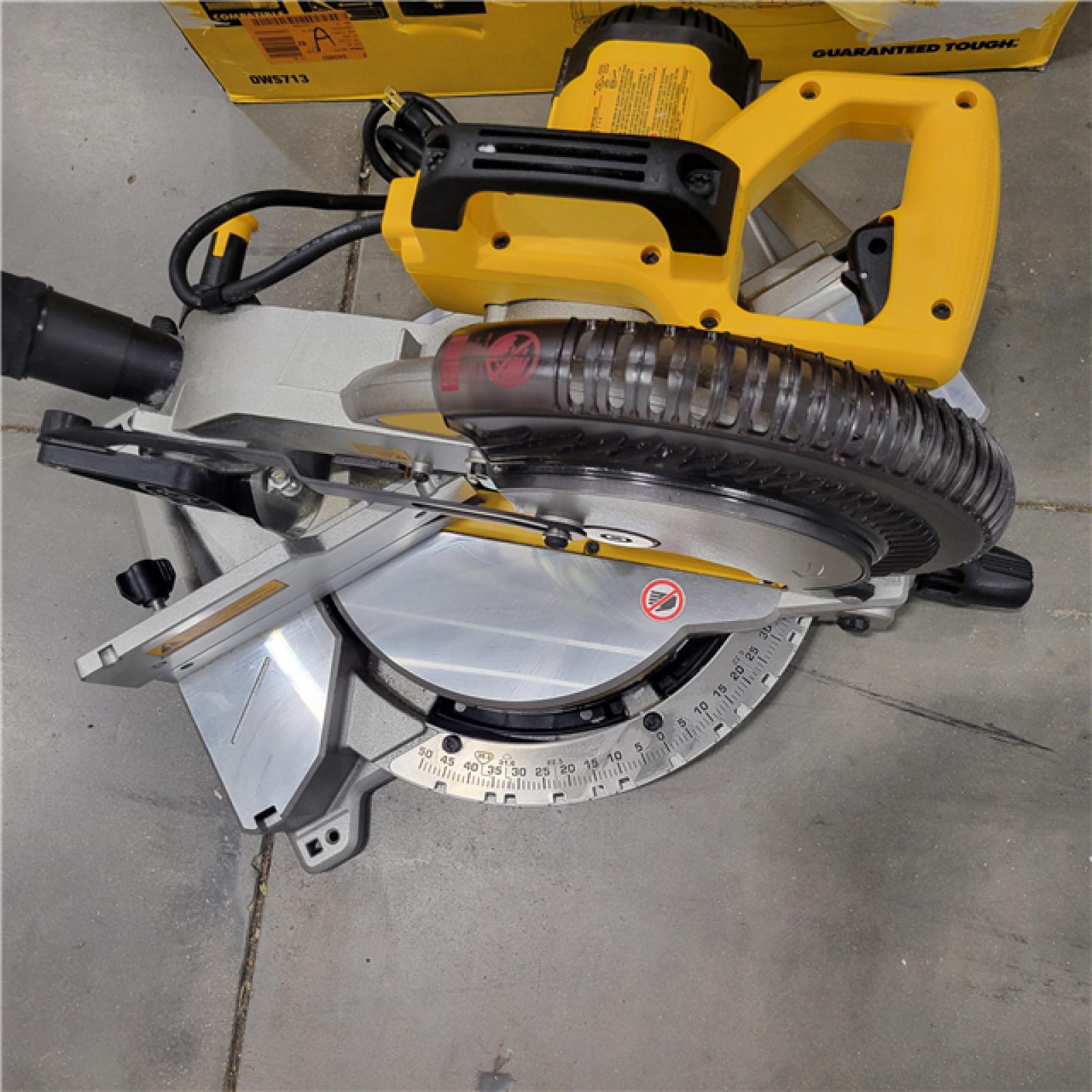 AS-IS  DEWALT 15 Amp Corded 10 in. Compound Single Bevel Miter Saw
