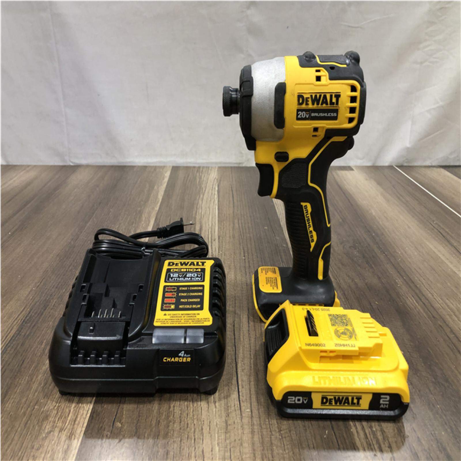 AS-IS DEWALT Atomic 20V Max Lithium-Ion Brushless Cordless Compact 1/4 in. Impact Driver Kit