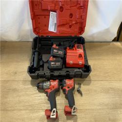 AS-IS Milwaukee FUEL 18V Lithium-Ion Brushless Cordless Hammer Drill and Impact Driver Combo Kit