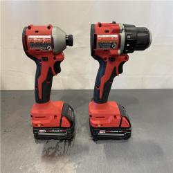 AS-IS - Milwaukee M18 18V Lithium-Ion Brushless Cordless Compact Drill/Impact Combo Kit