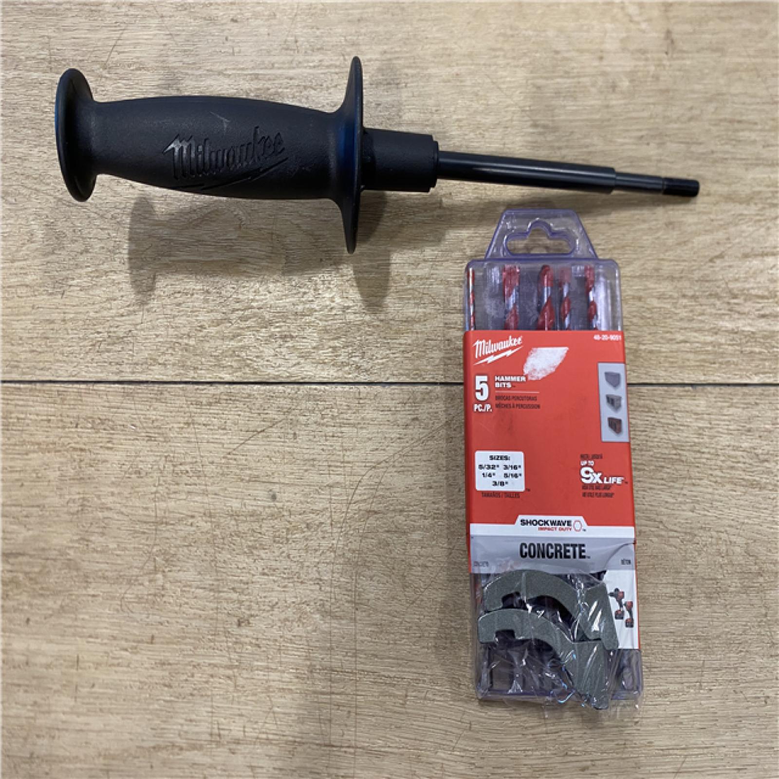 AS-IS Milwaukee M18 FUEL 18V Lithium-Ion Brushless Cordless Hammer Drill (Tool-Only) W/SHOCKWAVE Carbide Hammer Drill Bit Set (5-Piece)
