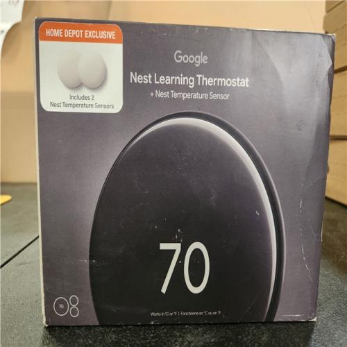 Phoenix AS-IS Google Nest Learning Thermostat (4th Gen) with 2 Nest Temperature Sensor (2nd Gen)