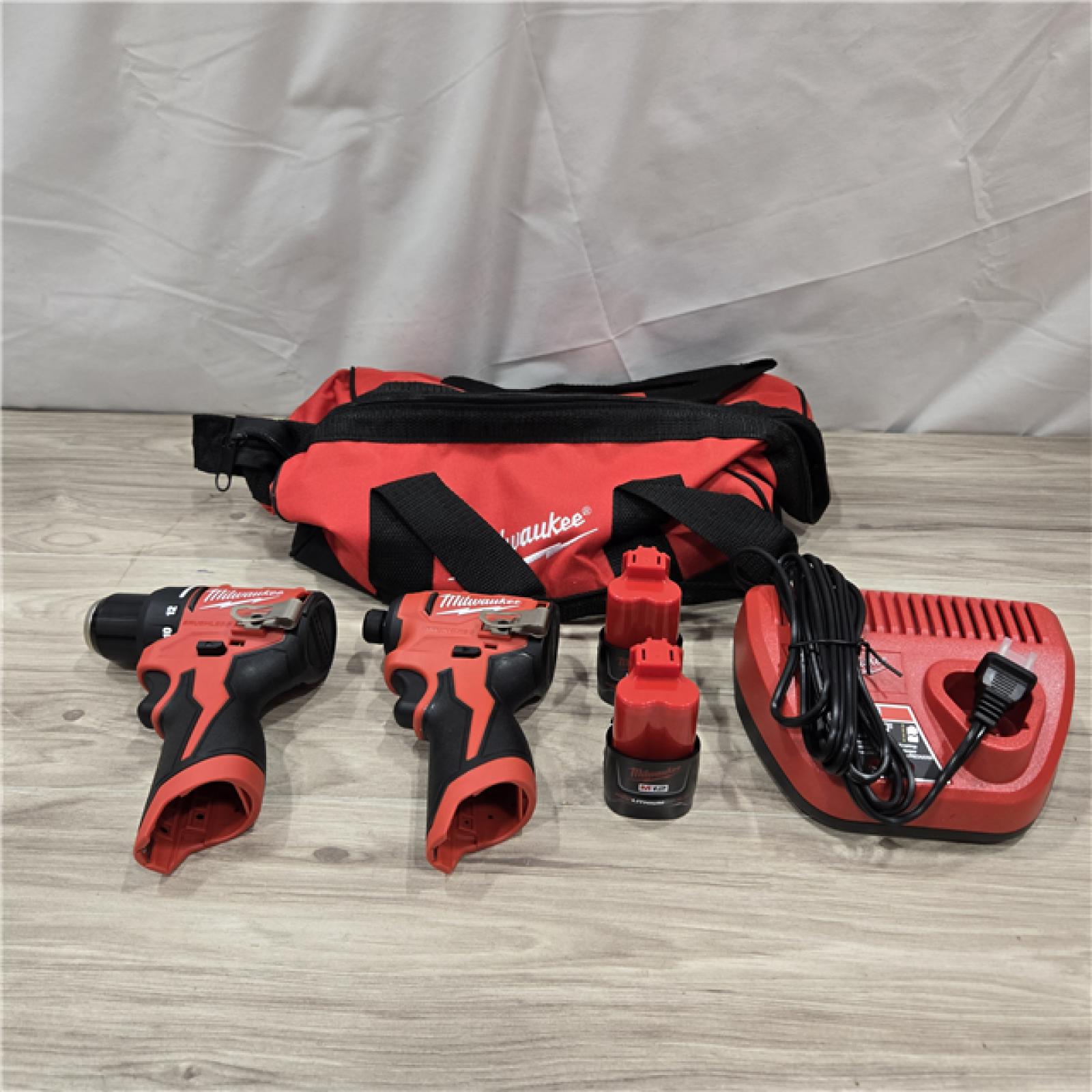 AS-IS Milwaukee M12 Cordless Brushless 2 Tool Combo Kit