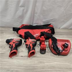 AS-IS Milwaukee M12 Cordless Brushless 2 Tool Combo Kit