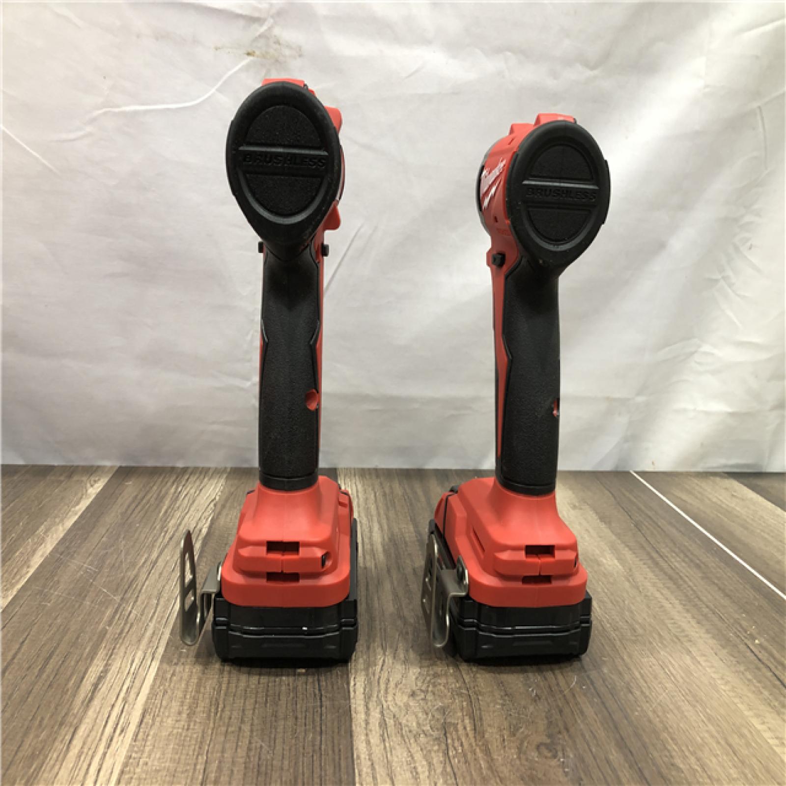 AS-IS Milwaukee M18 18V Lithium-Ion Brushless Cordless Compact Drill/Impact Combo Kit