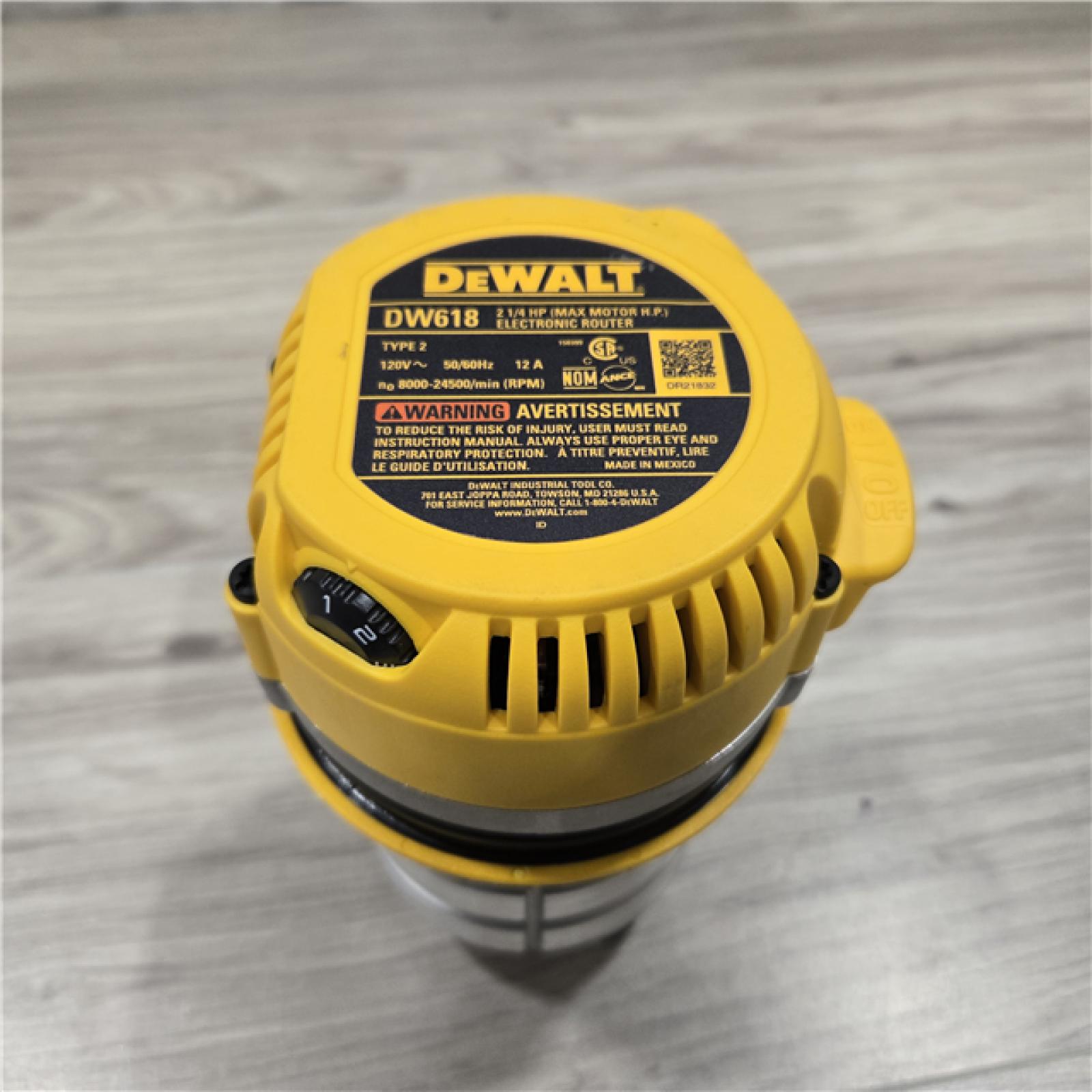 AS-IS DEWALT 12 Amp Corded Fixed and Plunge Base Router Kit