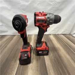 AS-IS MILWAUKEE FUEL 18V Lithium-Ion Brushless Cordless Hammer Drill and Impact Driver Combo Kit (2-Tool) with 2 Batteries