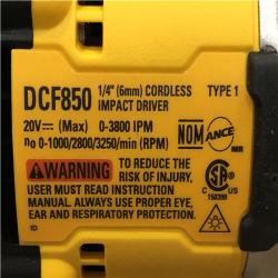 AS-IS DEWALT ATOMIC 20V MAX Lithium-Ion Cordless 1/4 in. Brushless Impact Driver Kit