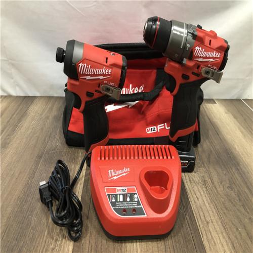AS-IS Milwaukee  FUEL 12-Volt Lithium-Ion Brushless Cordless Hammer Drill and Impact Driver Combo Kit