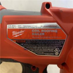 AS-IS Milwaukee FUEL 18-Volt Lithium-Ion Brushless Cordless Coil Roofing Nailer (Tool Only)