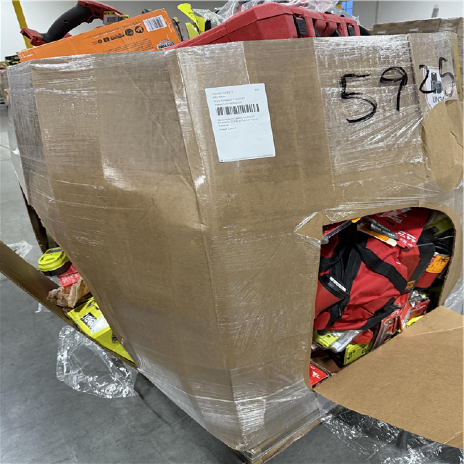 California AS-IS POWER TOOLS Partial Lot (3 Pallets) P-R059255