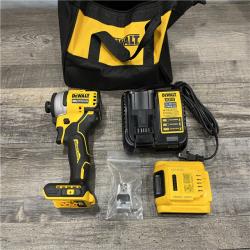 AS-IS DEWALT Atomic 20V Max Lithium-Ion Brushless Cordless Compact 1/4 in. Impact Driver Kit
