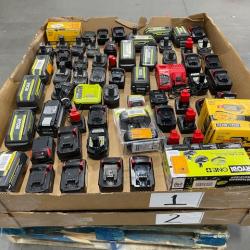 DALLAS LOCATION - AS-IS BATTERY AND CHARGERS PALLET