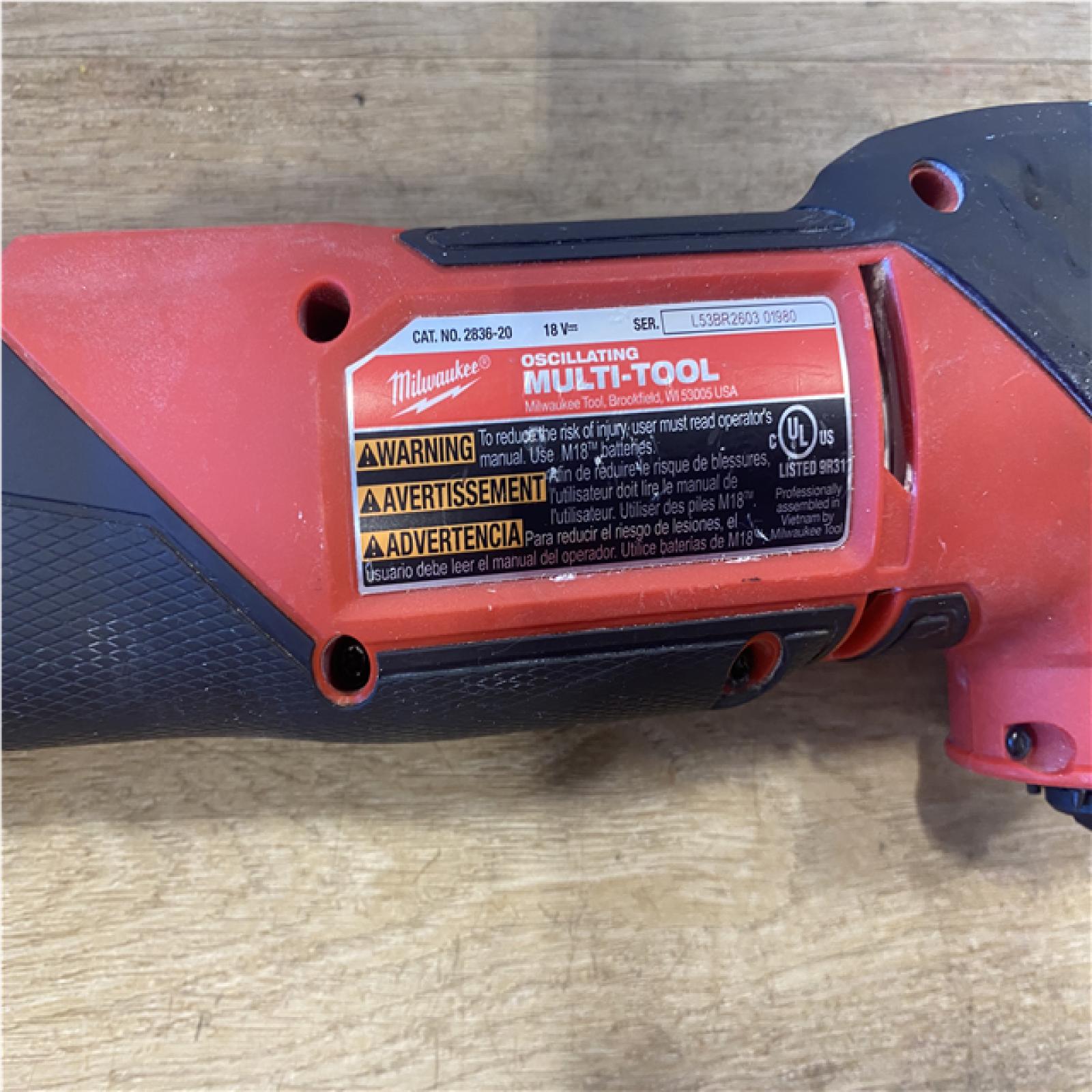AS-IS Milwaukee FUEL 18V Lithium-Ion Cordless Brushless Oscillating Multi-Tool (Tool-Only)