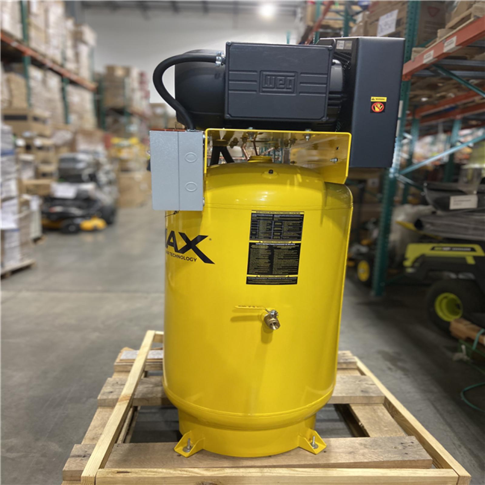 DALLAS LOCATION - EMAX 80 Gal. 7.5 HP 3-Cylinder 1-Phase 175 PSI Silent Air Electric Air Compressor