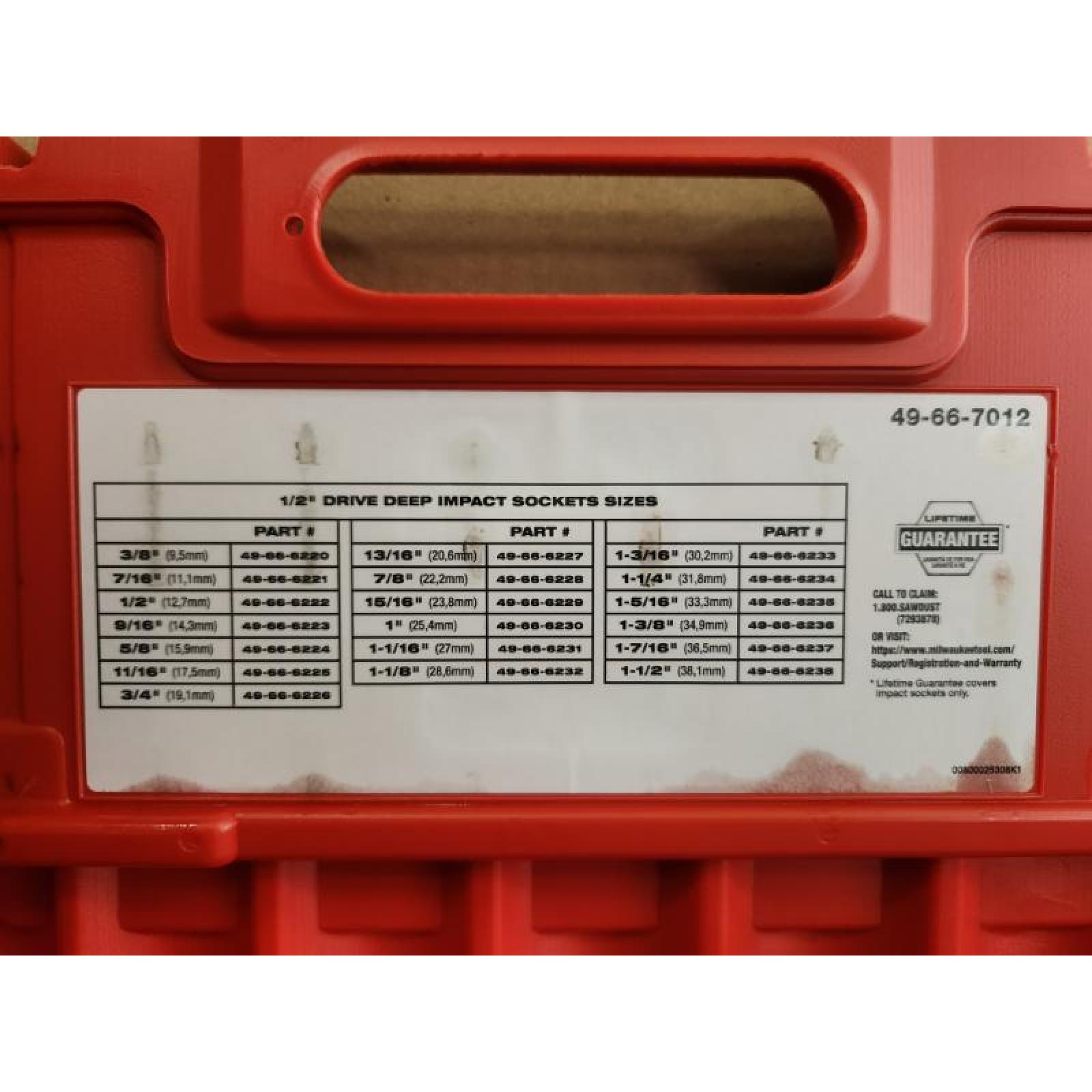 Phoenix NEW Milwaukee SHOCKWAVE 1/2 in. Drive SAE 6 Point Impact Socket Set (19-Piece)