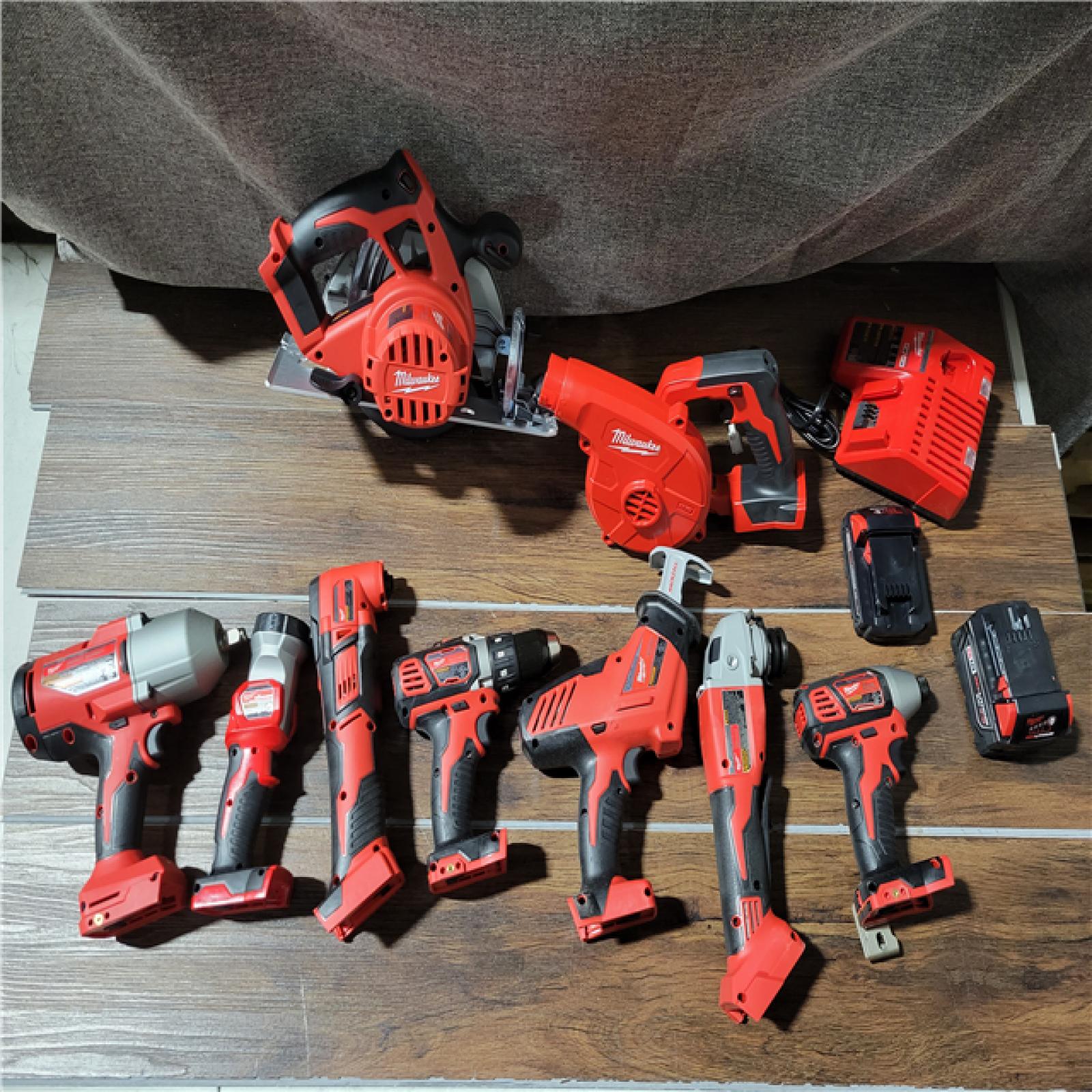 CALIFORNIA NEW MILWAUKEE M18 9-TOOL COMBO KIT(BATTERIES,CHARGER,AND BAG INCLUDED)