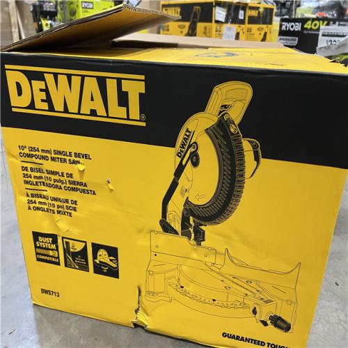 AS-IS  DEWALT 15 Amp Corded 10 in. Compound Single Bevel Miter Saw