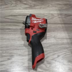 AS-IS Milwaukee FUEL 12V Li-Ion Brushless Cordless Stubby 3/8 in. Impact Wrench Kit