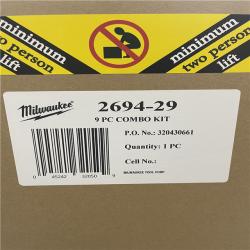 NEW! - Milwaukee M18 18-Volt Lithium-Ion Cordless Combo Kit 9-Tool with 2-Batteries  Charger and Tool Bag