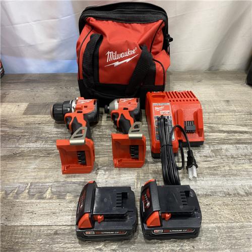 AS-IS Milwaukee 18V Lithium-Ion Brushless Cordless Compact Drill/Impact Combo Kit