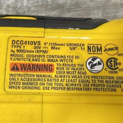 AS-IS DEWALT 20V XR Cordless 4-1/2. in. to 5 in. Variable Speed Angle Grinder (Tool Only)