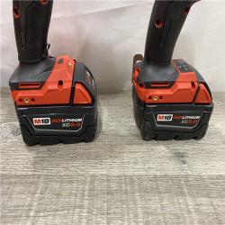 AS-IS Milwaukee FUEL 18V Lithium-Ion Brushless Cordless Hammer Drill and Impact Driver Combo Kit