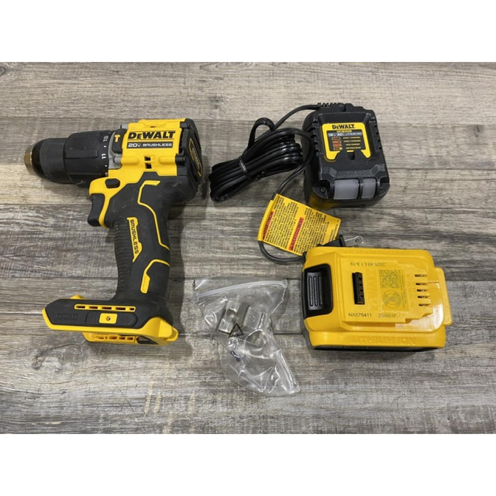 AS-IS DEWALT ATOMIC 20V Lithium-Ion Cordless 1/2 in. Hammer Drill Kit