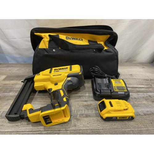 AS-IS DEWALT 20V MAX XR Lithium-Ion Cordless 18-Gauge Narrow Crown Stapler Kit