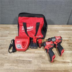 HOUSTON LOCATION - AS - IS Milwaukee 2 Tool Combo Kit W/ (2) Battery & Charger