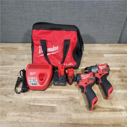 HOUSTON LOCATION - AS - IS Milwaukee 2 Tool Combo Kit W/ (2) Battery & Charger