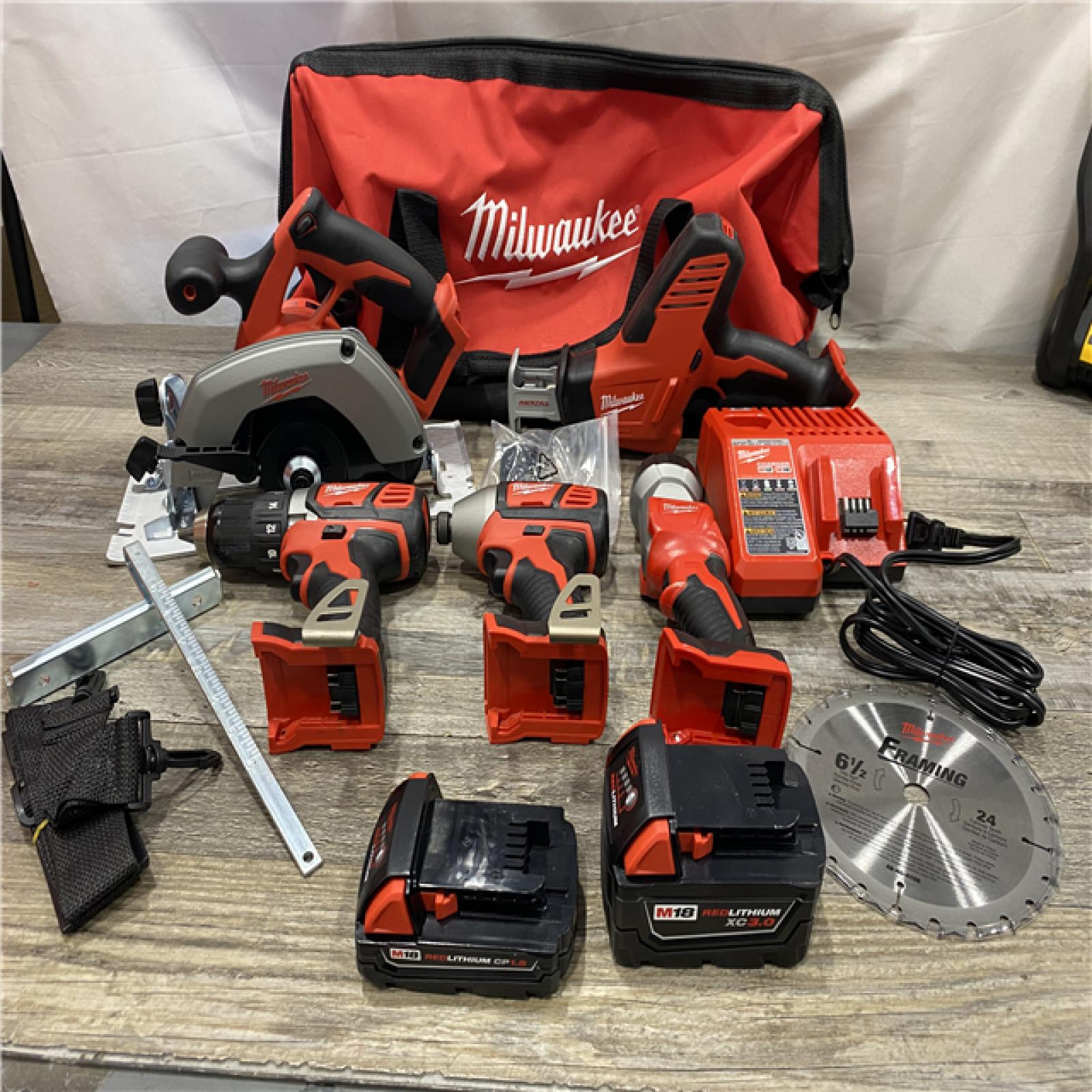 AS-IS Milwaukee 18V Lithium-Ion Cordless (5-Tool) Combo Kit