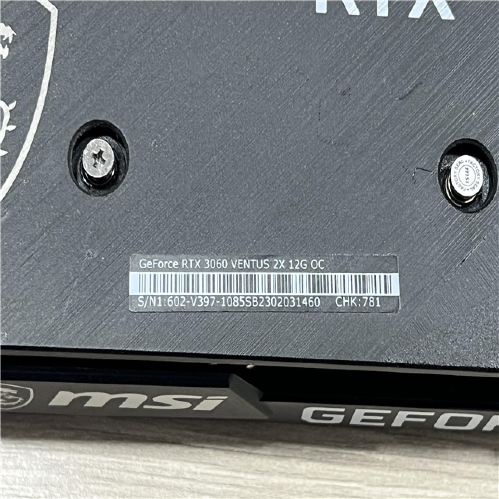 AS-IS MSI Ventus GeForce RTX 3060 12GB GDDR6 PCI Express