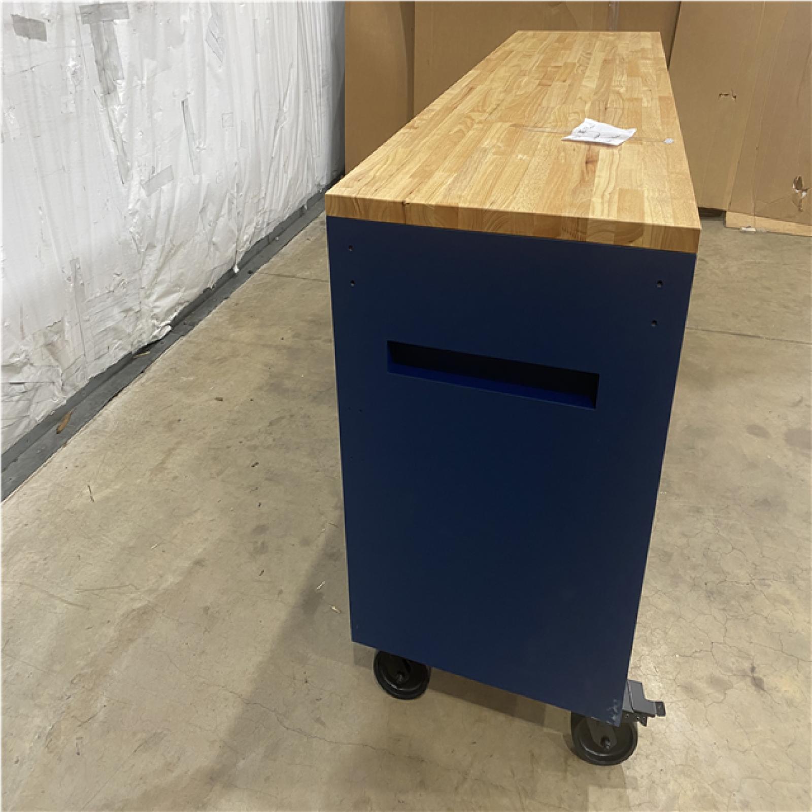 Houston Location - AS-IS home improvement pallet HUSKY 84 IN. 22 DRAWER MOBILE WORK BENCH