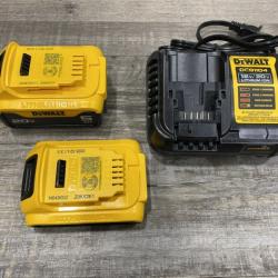 AS-IS DEWALT 20V MAX Lithium-Ion Battery Kit with 5.0Ah and 2.0Ah Battery and Charger