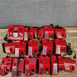 HOUSTON LOCATION - AS-IS MILWAUKEE BATTERY CHARGER PACK QTY - 16