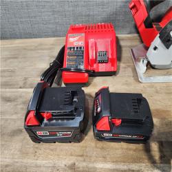HOUSTON LOCATION - AS-IS Milwaukee M18 18-Volt Lithium-Ion Brushless Cordless Combo Kit (4-Tool) with 2-Batteries  1-Charger
