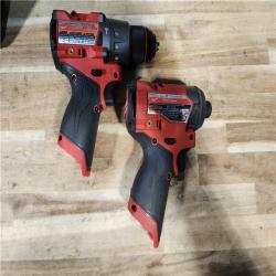 HOUSTON LOCATION - AS-IS Milwaukee FUEL 12-Volt Lithium-Ion Brushless Cordless Hammer Drill and Impact Driver Combo Kit