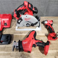 HOUSTON LOCATION - AS-IS Milwaukee M18 18-Volt Lithium-Ion Brushless Cordless Combo Kit (3-Tool) with 2-Batteries, 1-Charger and Tool Bag
