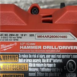 AS-IS Milwaukee FUEL 18V Lithium-Ion Brushless Cordless 1/2 in. Hammer Drill/Driver (Tool-Only)