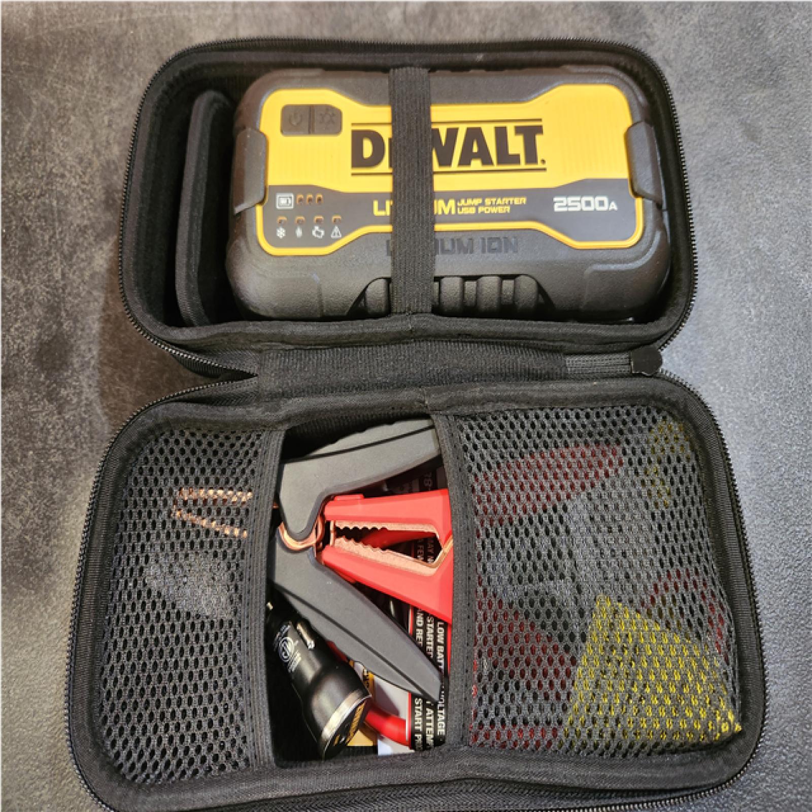 Phoenix NEW DEWALT 2500 Peak Amp Lithium Jump Starter with USB Power Bank and Carrying Case - DXAELJ25C