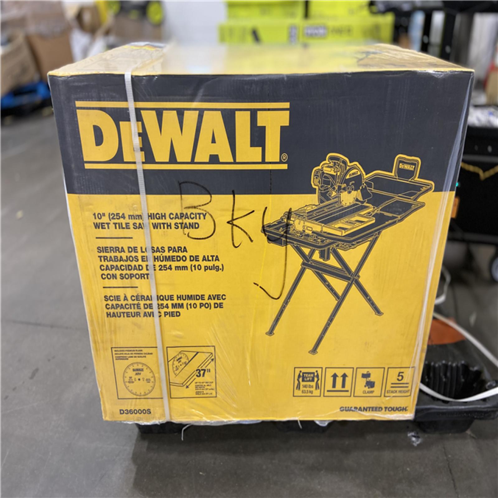 NEW! - DEWALT 10 in. High Capacity Wet Tile Saw with Stand