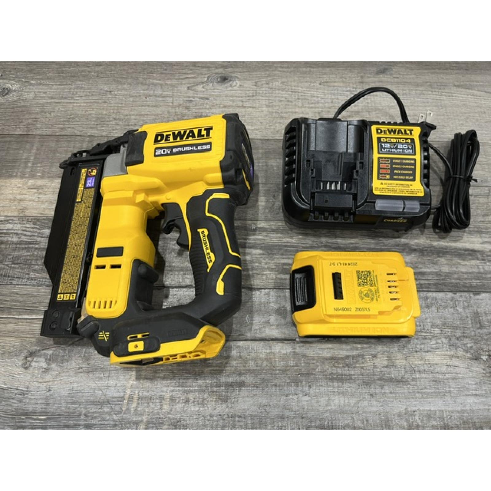 AS-IS DEWALT ATOMIC 20V MAX Lithium Ion Cordless 23 Gauge Pin Nailer Kit