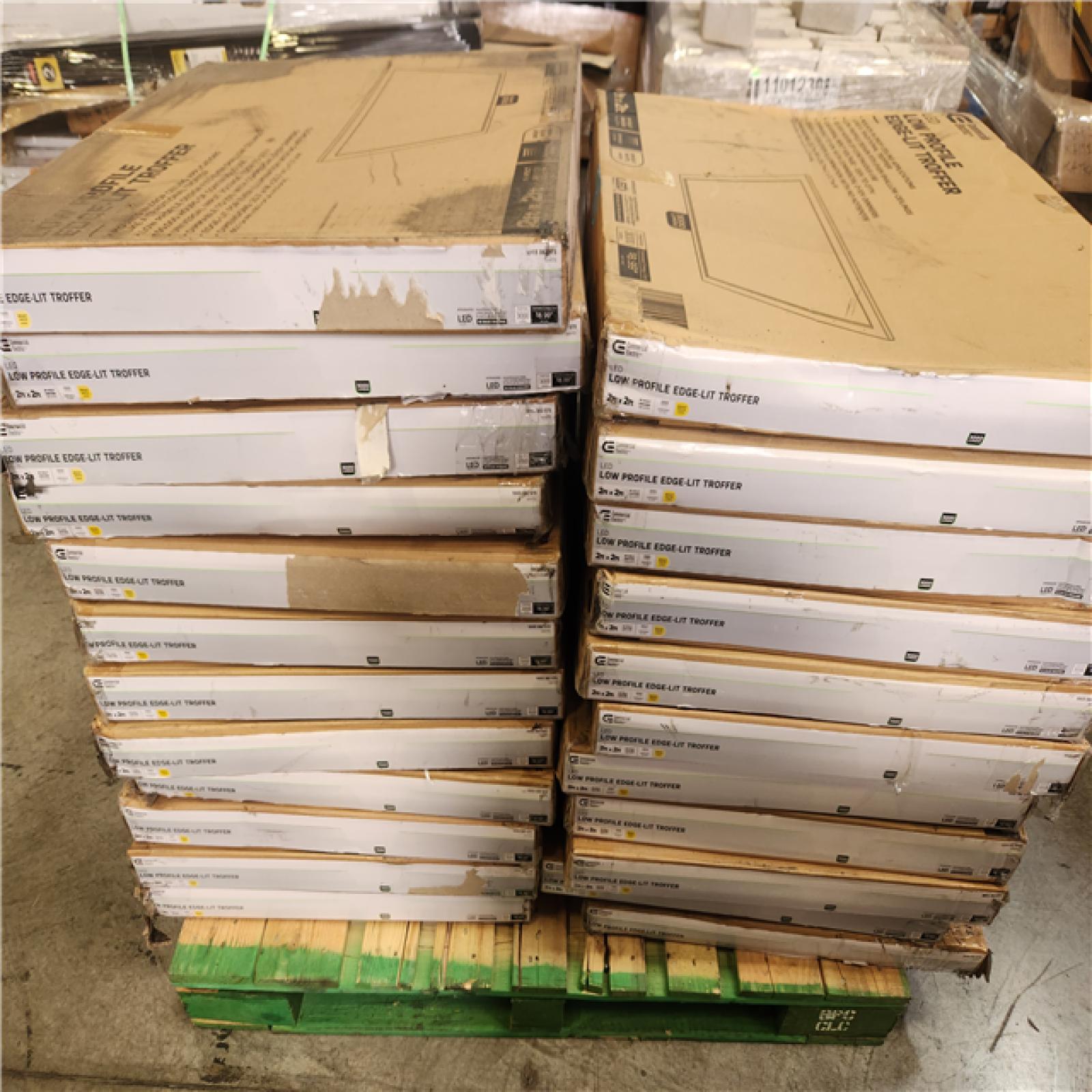 Phoenix Location Commercial Electric 1-Pack 2 ft. x 2 ft. White Integrated LED Flat Panel Troffer Light Fixture at 3000 Lumens, 4000K Bright White Pallet (23-Boxes)
