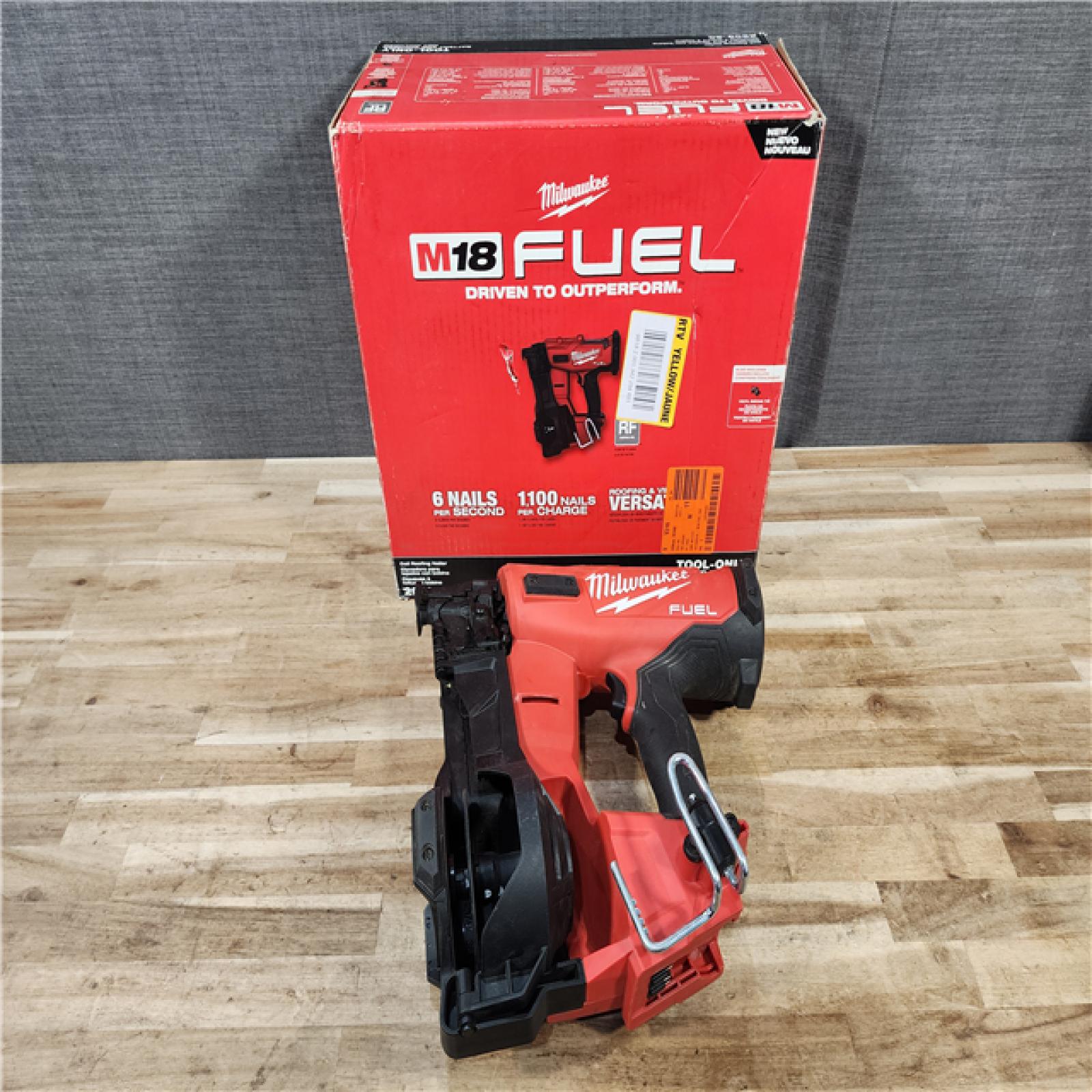 HOUSTON LOCATION - AS-IS Milwaukee FUEL 18-Volt Lithium-Ion Brushless Cordless Coil Roofing Nailer (Tool Only)