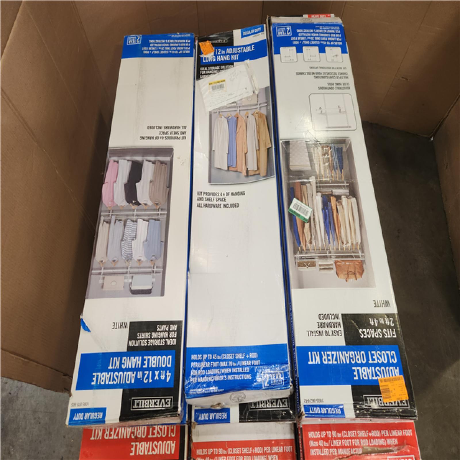 Phoenix LIKE NEW MIXED Everbilt Regular Duty Adjustable Double Hang Kit pallet of 21 RV: $1,680