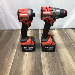 AS-IS Milwaukee FUEL 18V Lithium-Ion Brushless Cordless Hammer Drill and Impact Driver Combo Kit