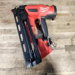 HOUSTON LOCATION - AS-IS Milwaukee FUEL 18-Volt Lithium-Ion Brushless Cordless Gen II 16-Gauge Angled Finish Nailer (Tool-Only)